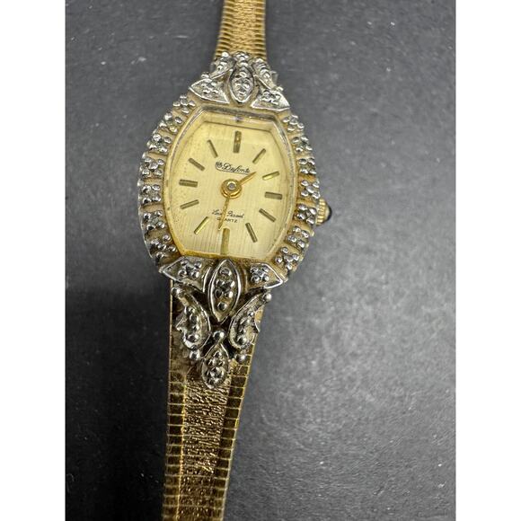 Lucien Piccard Dufonte Watch Women\'s Champagne Dial Gold Tone Diamond Accent main image 4